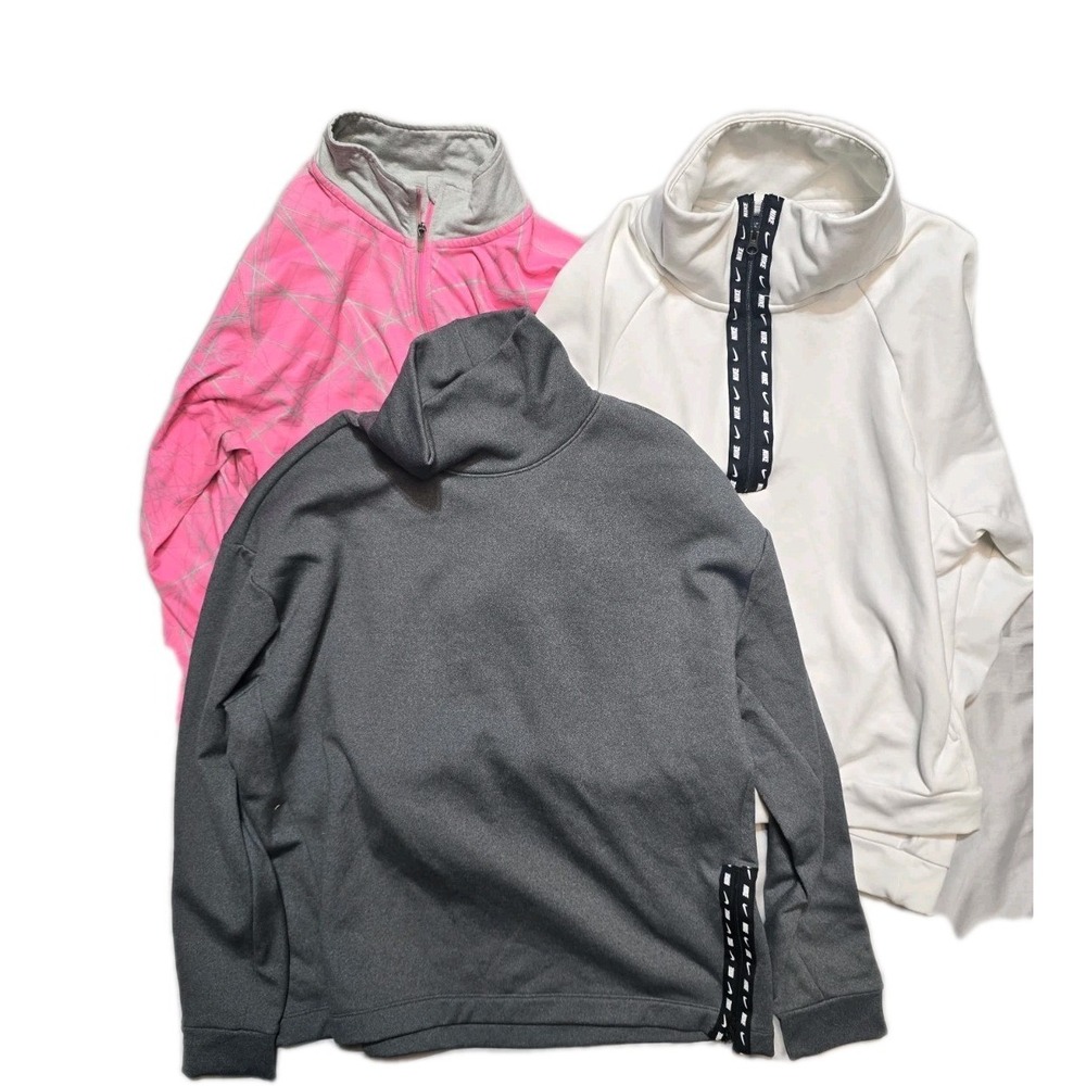 Nike Running Women's Long Sleeve‎ Shirt  M Pink Gray White Lot Of 3